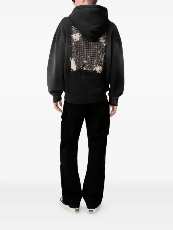 amiri パーカー AMIRI Staggered パーカー | ブラック | FARFETCH JP