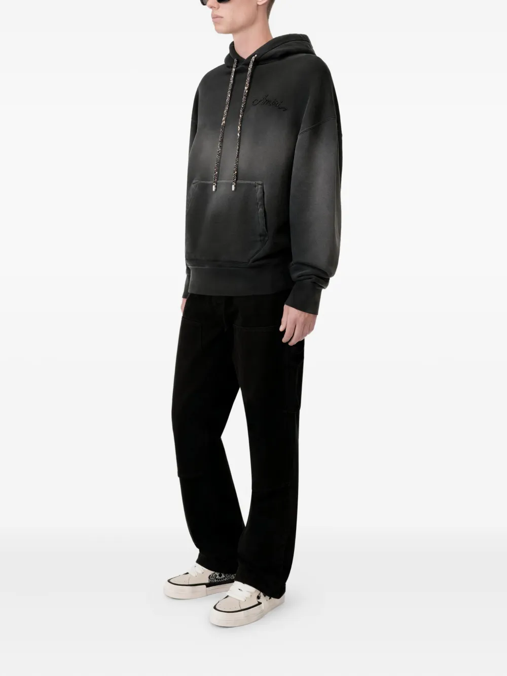 AMIRI Hoodie met geborduurd logo Zwart