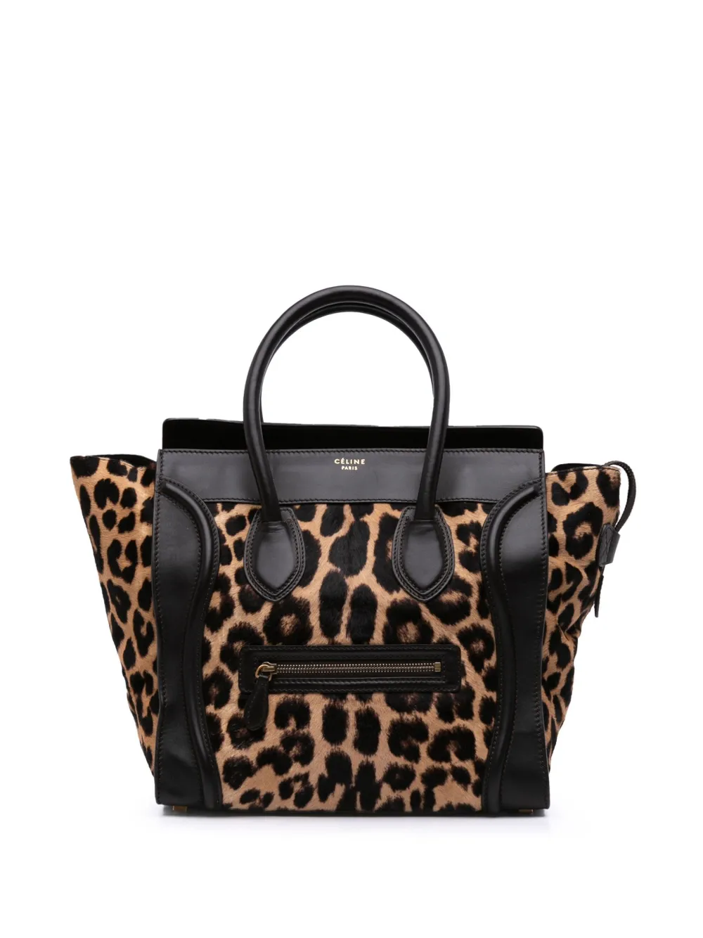 2011 Mini Pony Hair Leopard Print Luggage tote bag