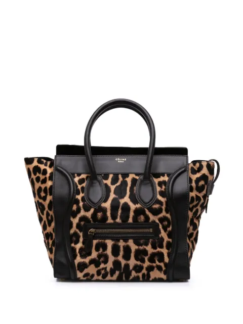 Céline Pre-Owned 2011 mini-shopper van ponyhaar met luipaardprint