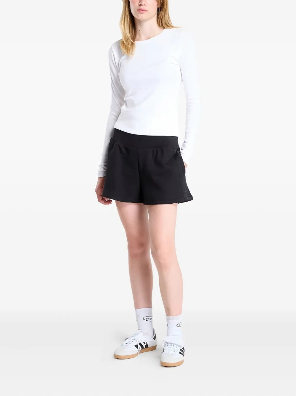 Calvin Klein Logo-tape Track Shorts In Animal Print