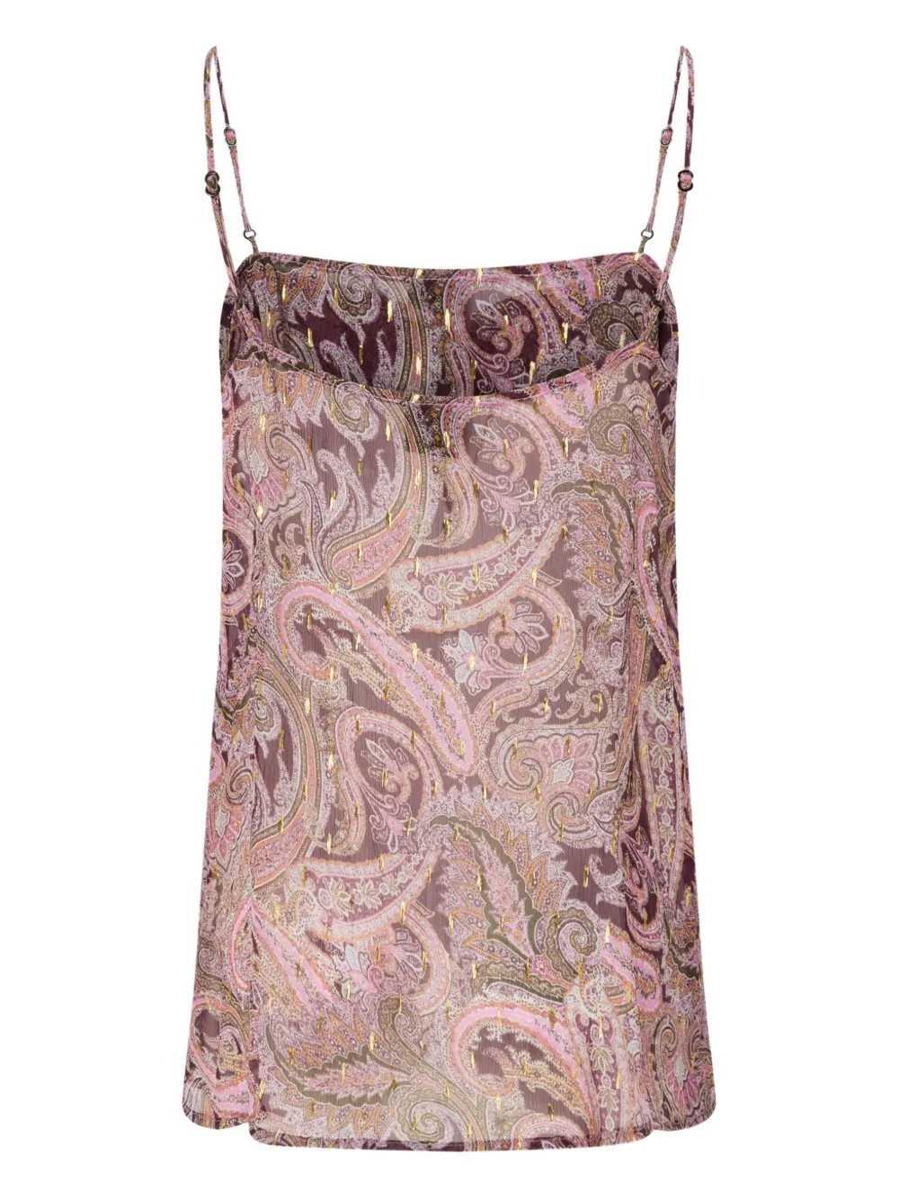 PINKO paisley-lace sleeveless top - Roze