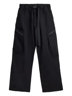 Y-3ワイドパンツ Y-3 ワイスリー 3ライン ナイロン ギャザー ワイドパンツ IP5589