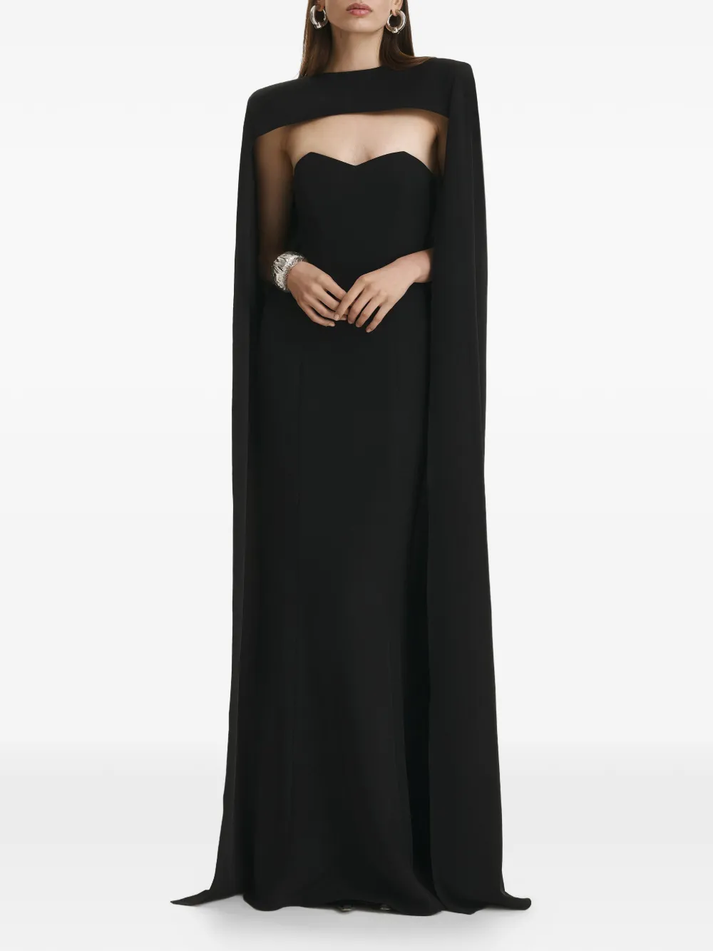 Vestiaire d'un Oiseau Libre cape maxi dress - Zwart