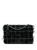 CHANEL Pre-Owned 2016-2017 Quilted Boucle Tweed Robot Charm Wallet On Chain crossbody bag - Black