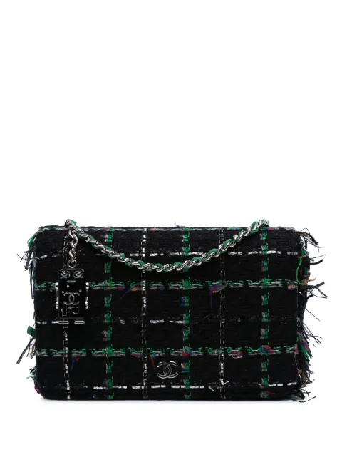 CHANEL Pre-Owned 2016-2017 Quilted Boucle Tweed Robot Charm Wallet On Chain crossbody bag