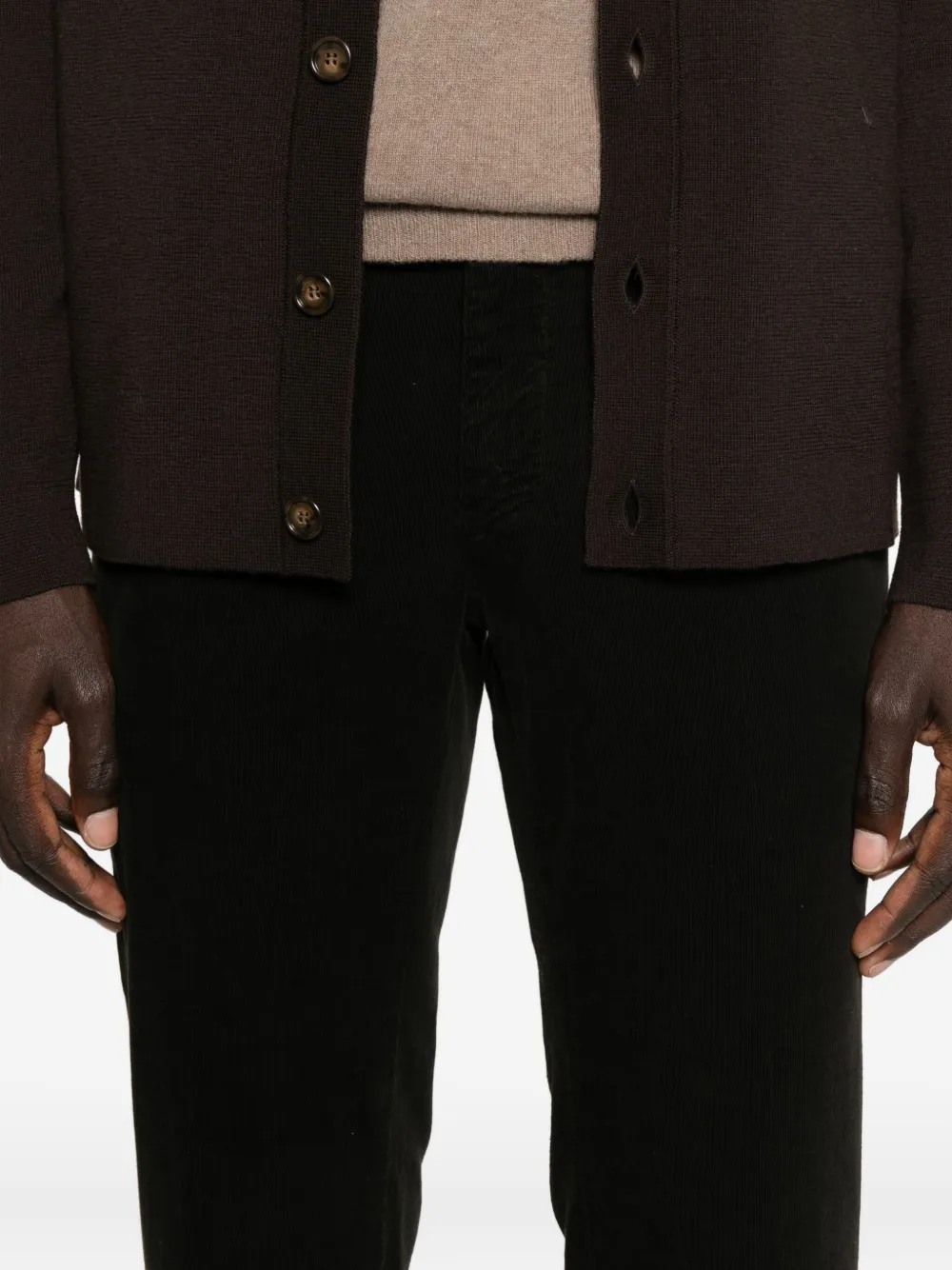 Mason's Chino Trousers In Black