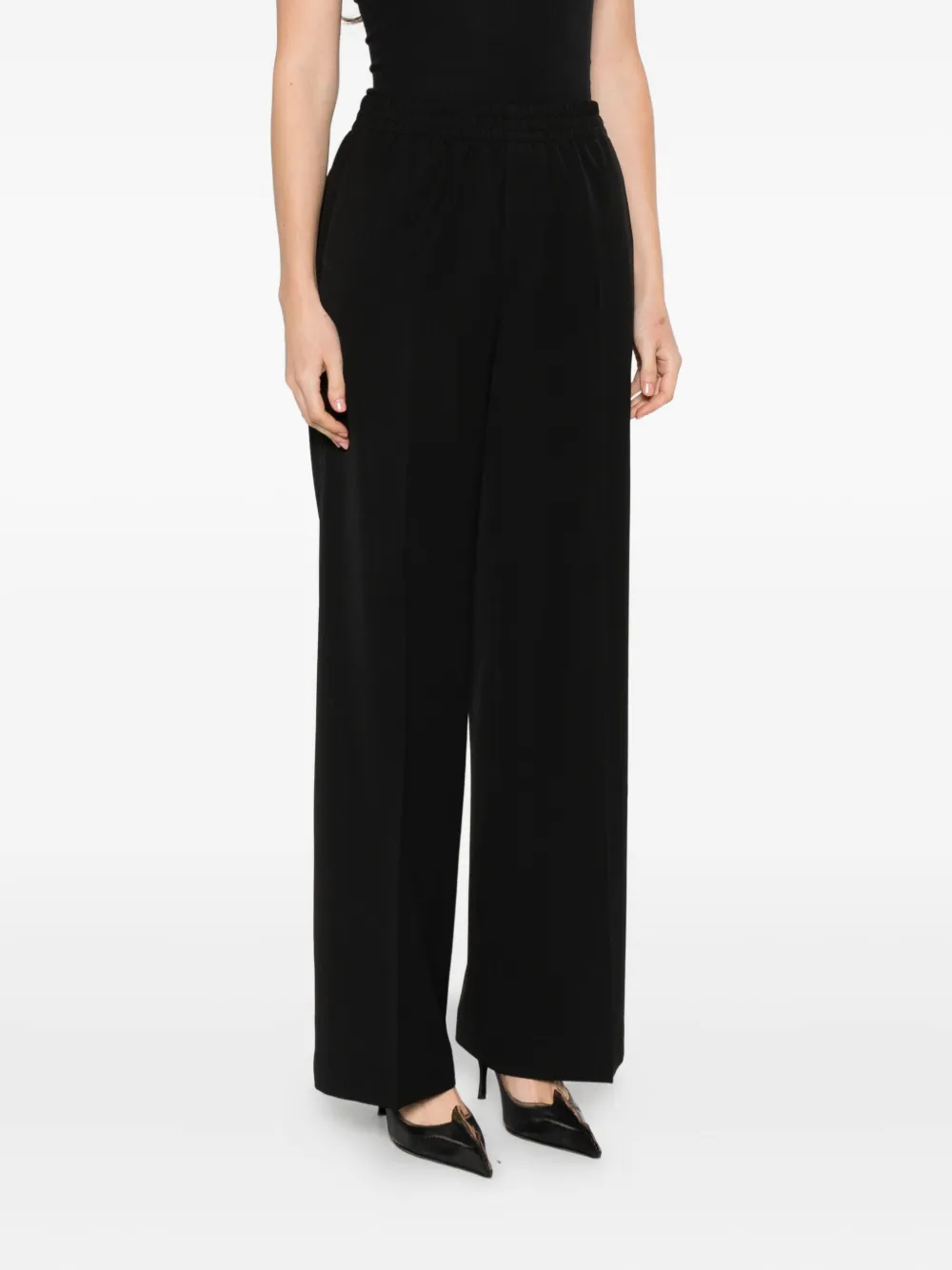Cellar Door Elasticated-waist Trousers In Black