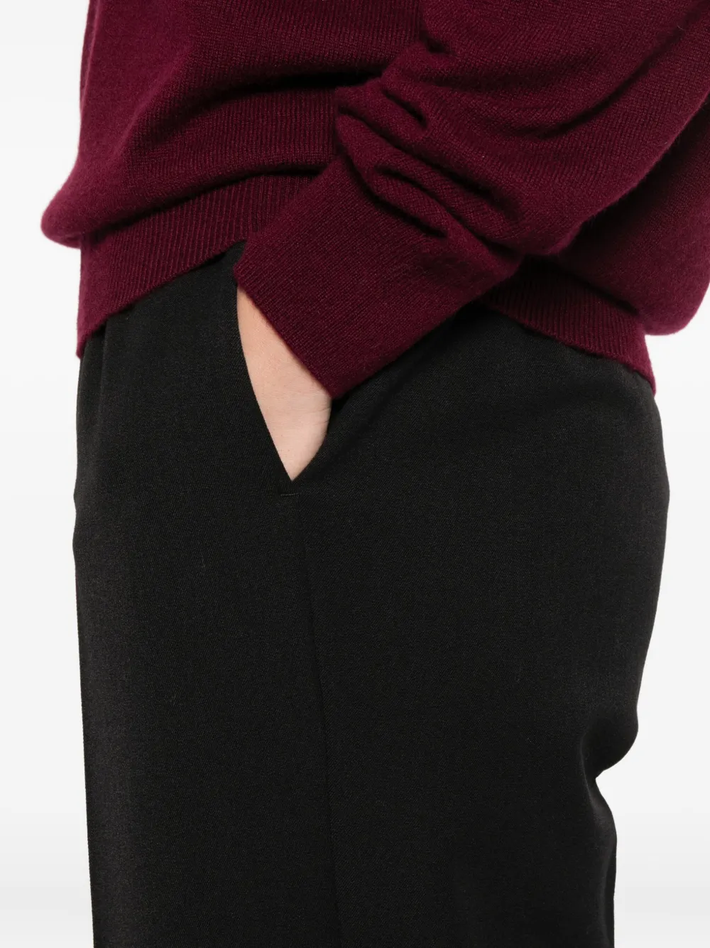 Cellar Door Elasticated-waist Trousers In Black