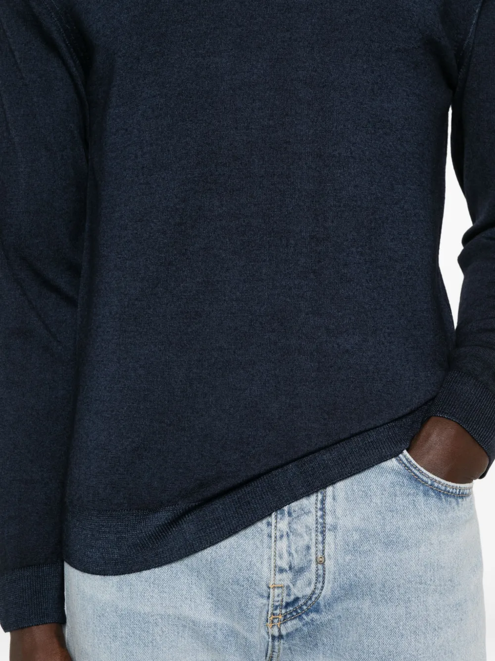 Daniele Fiesoli Crew-neck Wool Sweater In Black