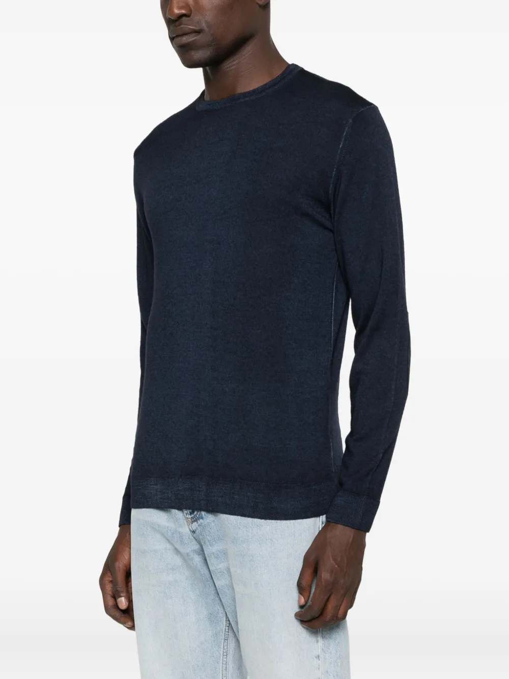 Daniele Fiesoli Crew-neck Wool Sweater In Black