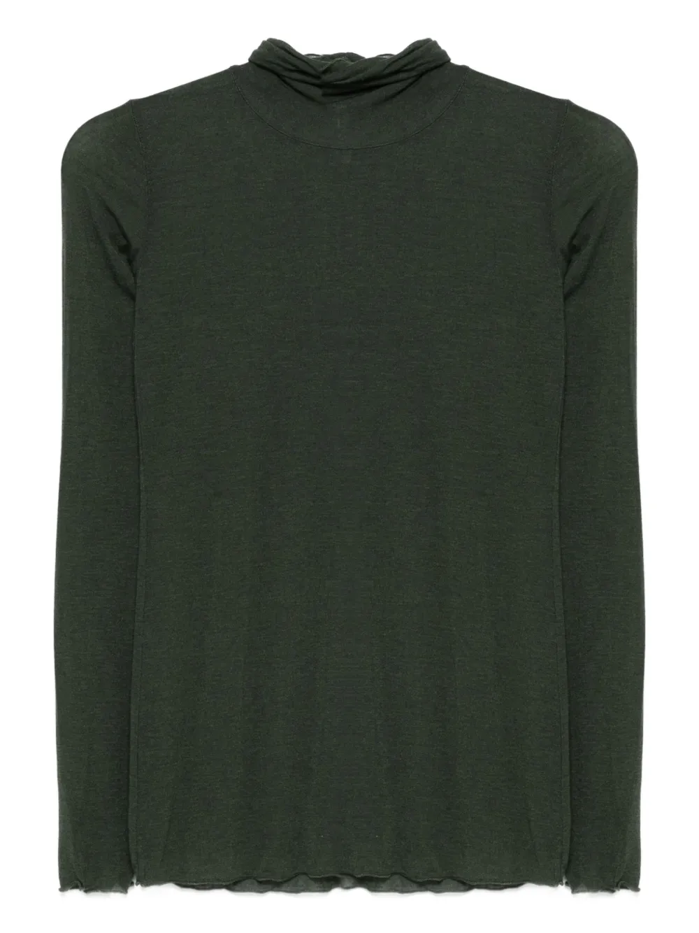 Daniele Fiesoli high-neck ruffled top | Green | Image 1