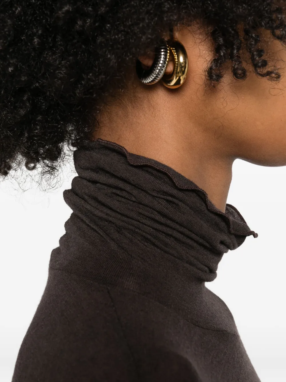 Daniele Fiesoli Turtleneck Top In Brown