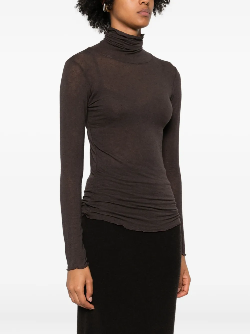 Daniele Fiesoli Turtleneck Top In Brown