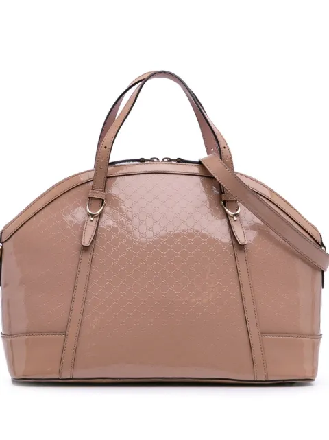 Gucci Pre-Owned 2016-2025 Large Microguccissima Patent Dome satchel