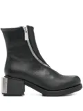 GmbH zip-detail block-heel boots - Black