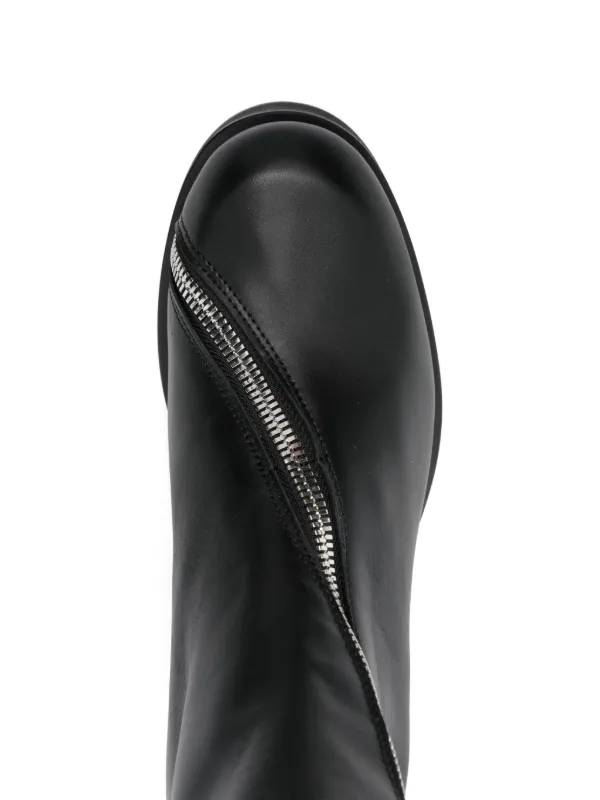GmbH zip-detail block-heel Boots | Black | FARFETCH AO