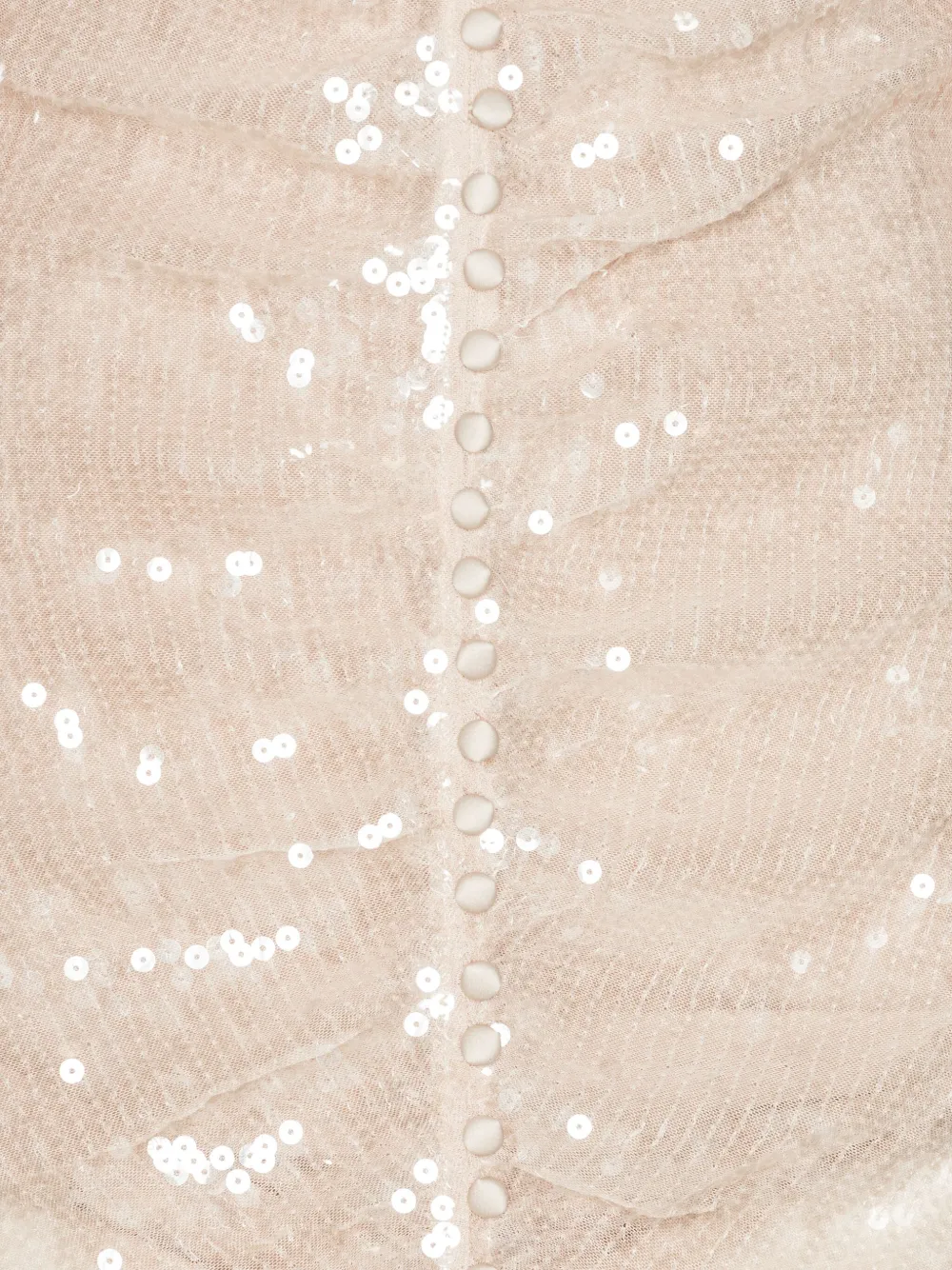 Rotate Birger Christensen Sequin-embellishment Puff-sleeve Maxi Dress In Neutral