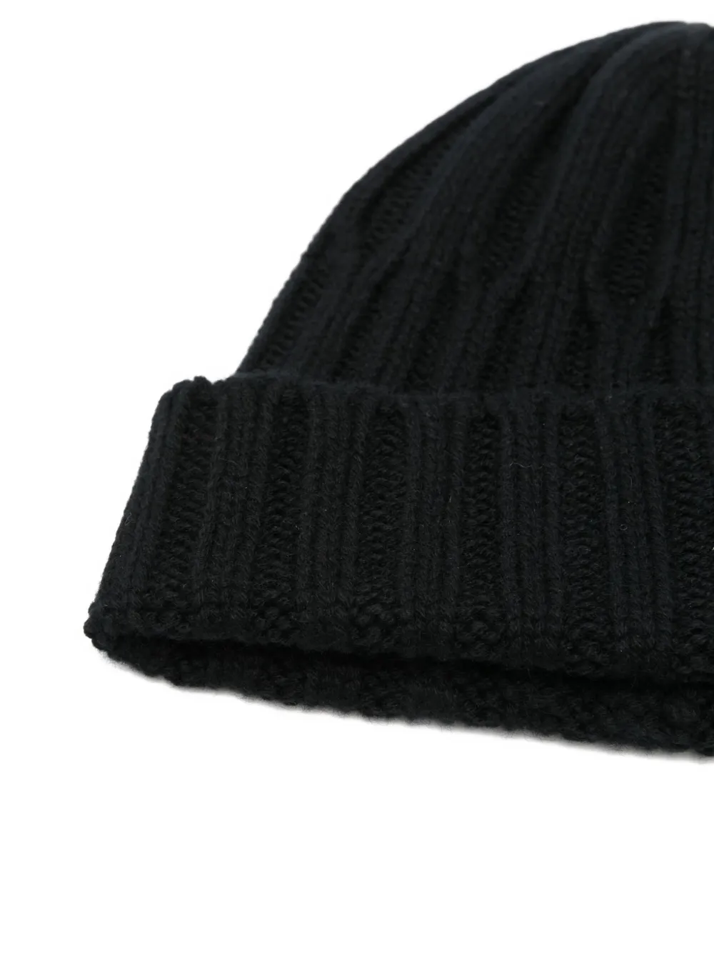 Fileria ribbed cashmere beanie - Zwart