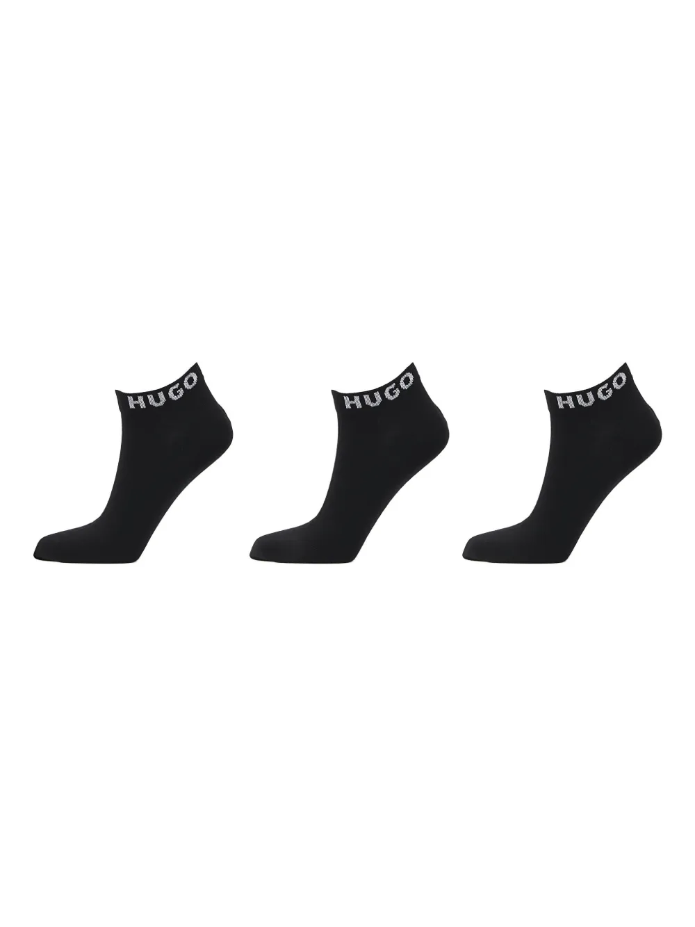 HUGO logo-detail ankle socks (pack of three) Zwart