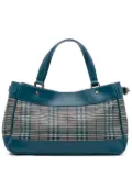 Burberry Pre-Owned 2010-2025 Haymarket Check Coated Canvas Ravensdon handbag - Blue