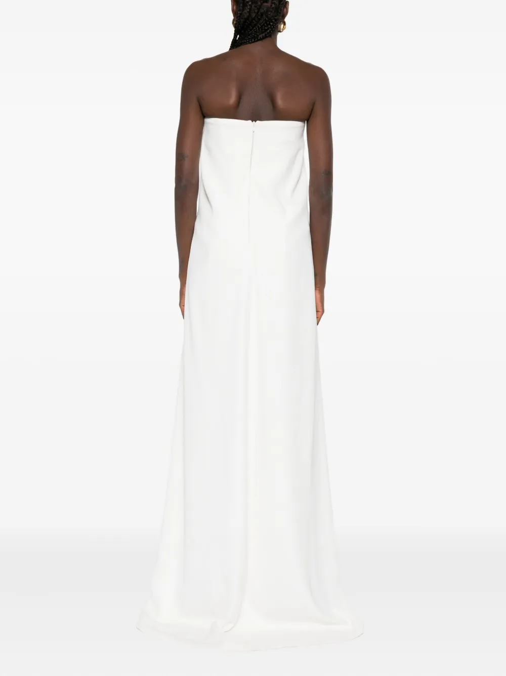 Vestiaire d'un Oiseau Libre Off-shoulder jurk met cape Wit