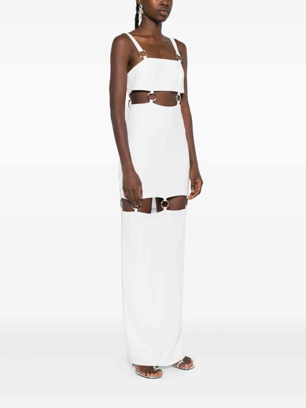Vestiaire d'un Oiseau Libre Jurk met ringdetail Wit