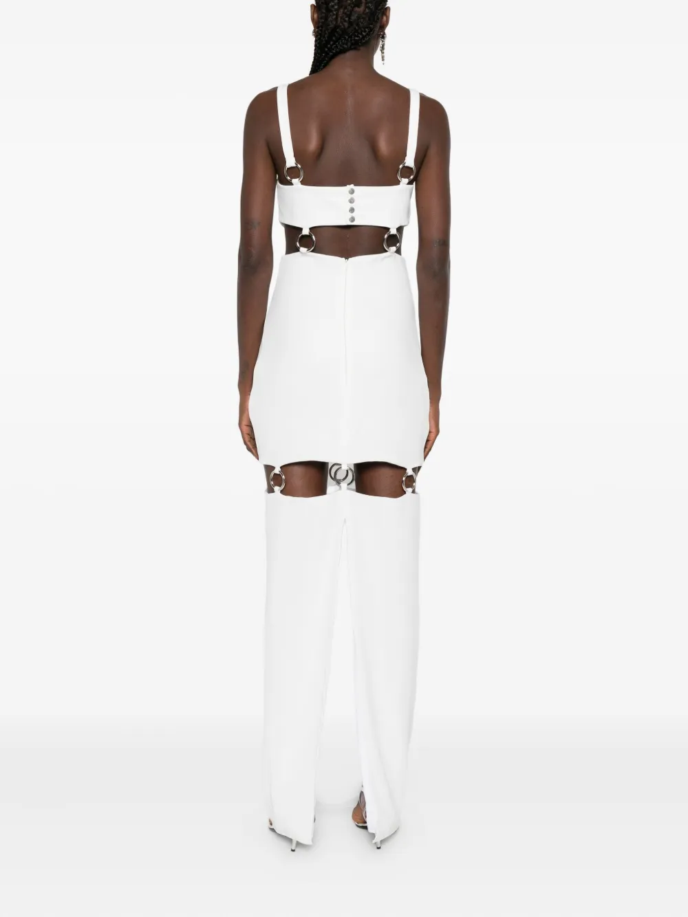 Vestiaire d'un Oiseau Libre Jurk met ringdetail Wit