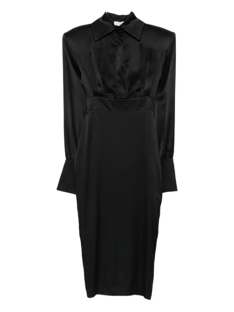 Vestiaire d'un Oiseau Libre padded-shoulder silk dress
