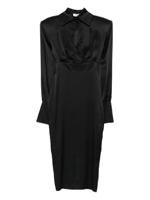 Vestiaire d'un Oiseau Libre padded-shoulder silk dress