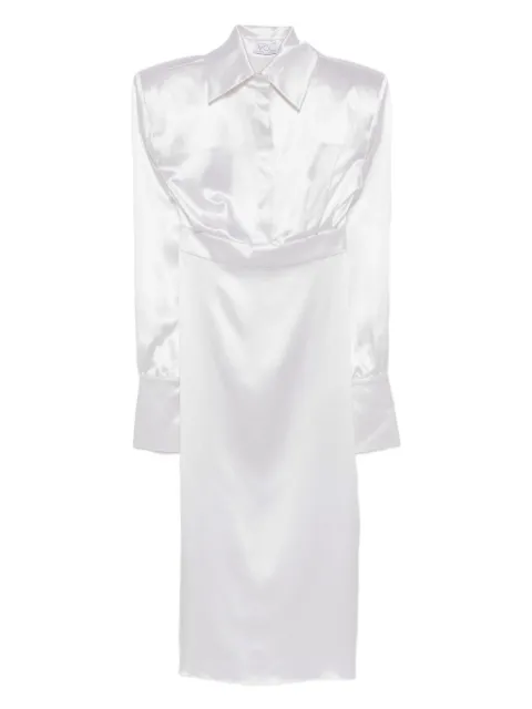 Vestiaire d'un Oiseau Libre vestido midi con hombros capitonados