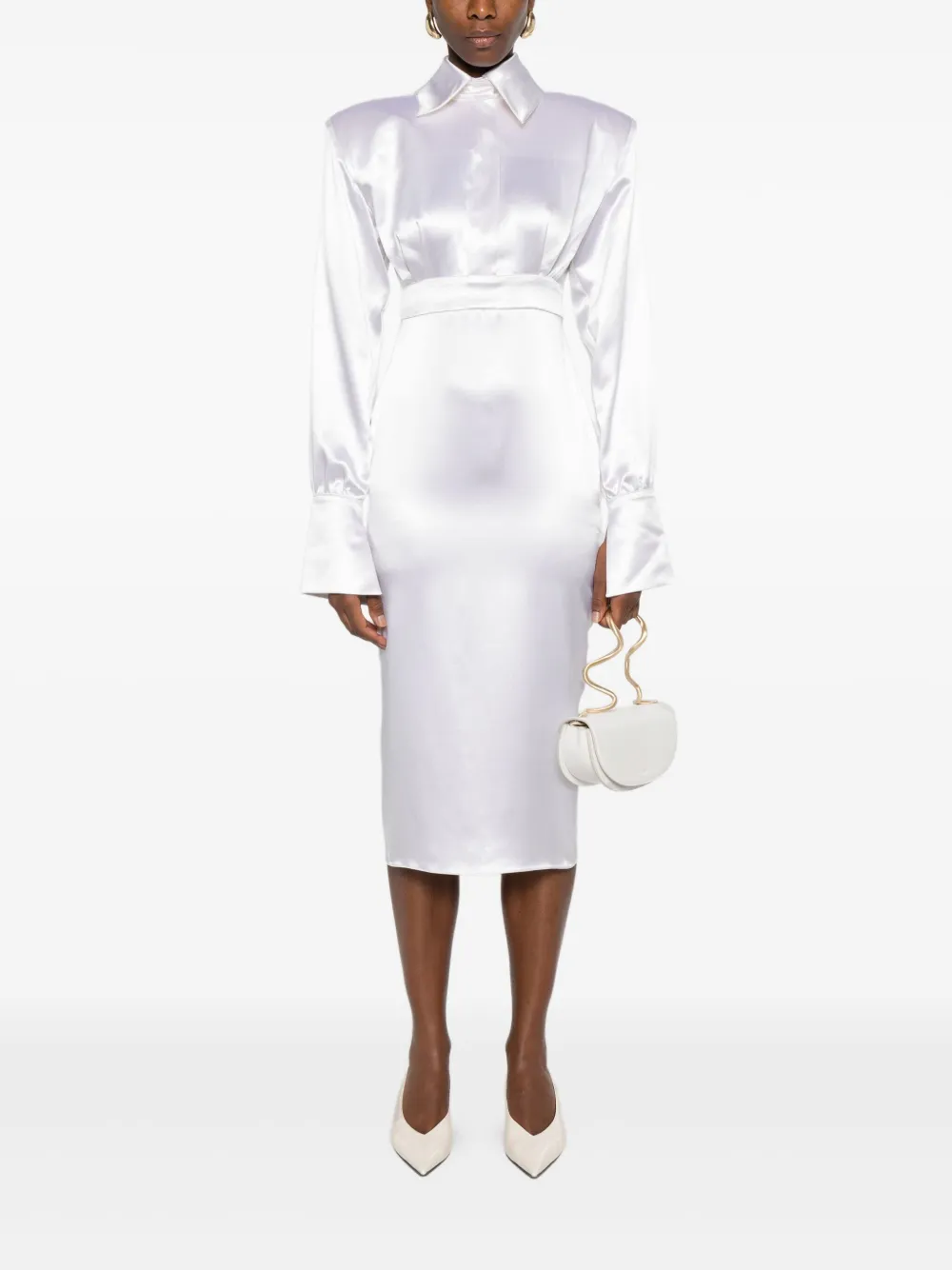 Vestiaire d'un Oiseau Libre padded-shoulder midi dress | Cocktail & Party Dresses | Image 2