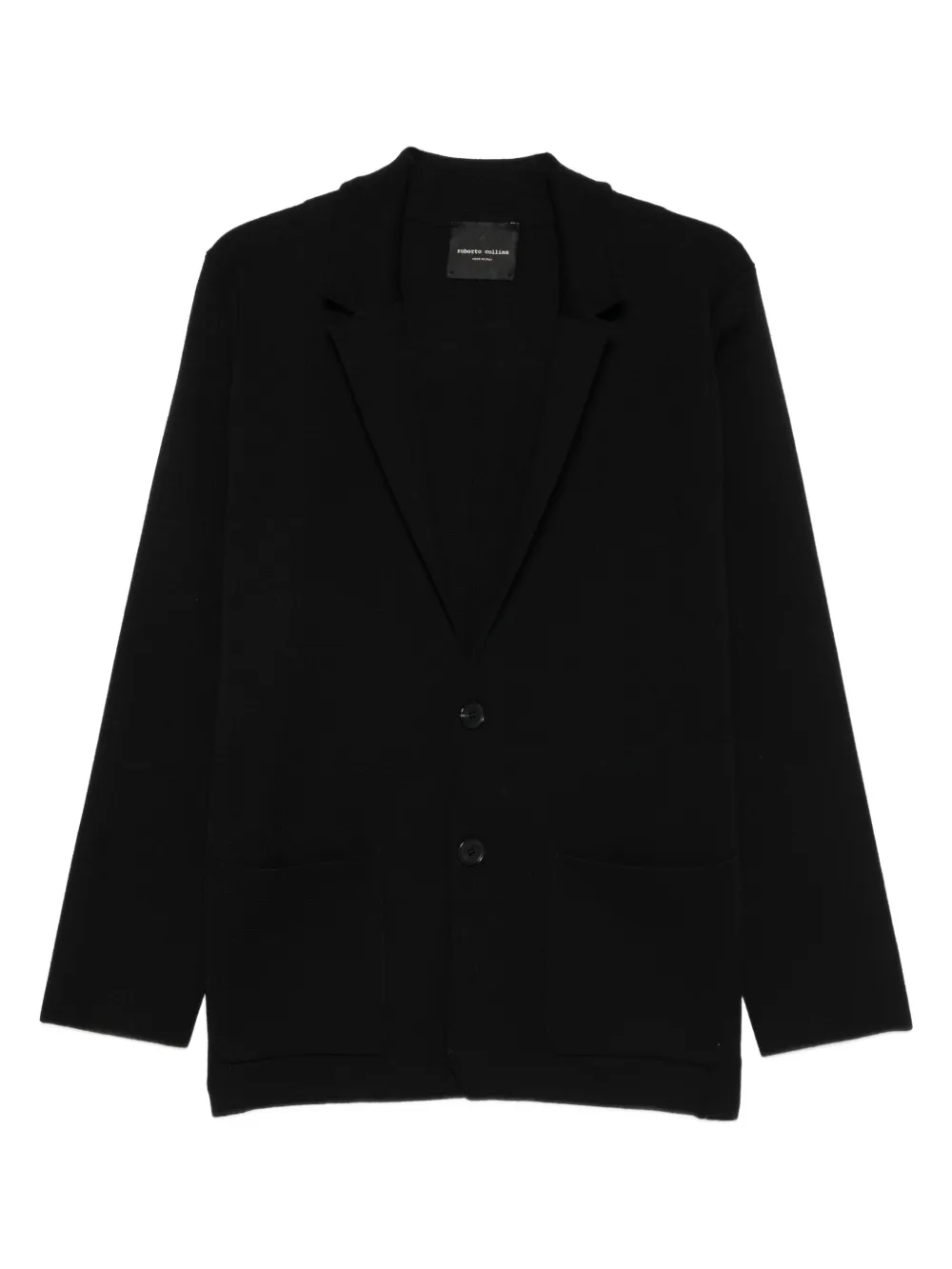Roberto Collina buttoned patch-pocket cardigan | Black | Image 1