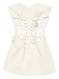 Vestiaire d'un Oiseau Libre lace-up corset mini dress - White