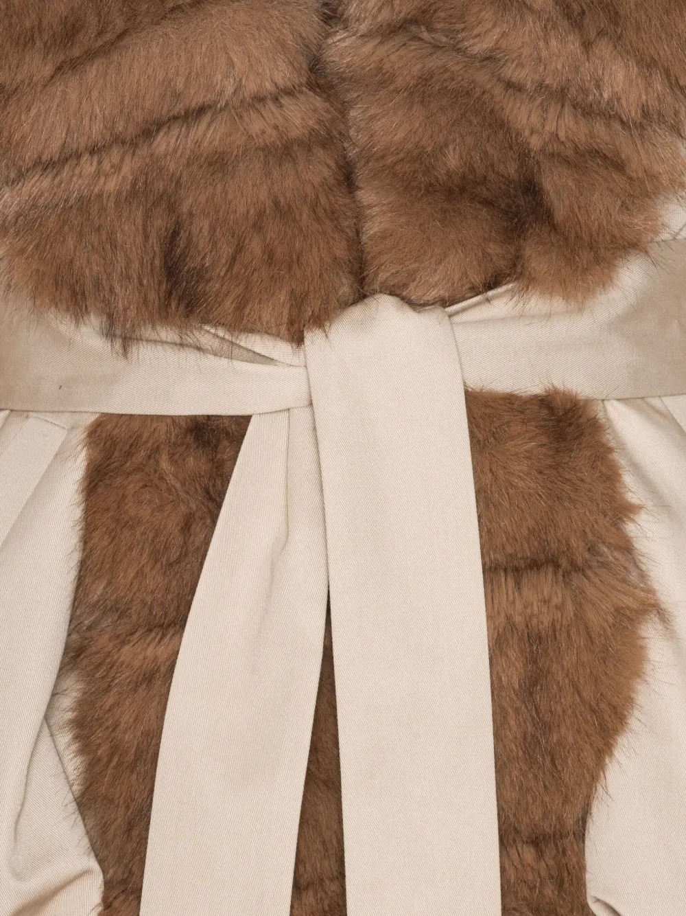 Rotate Birger Christensen Giacca Con Collo In Pelliccia Sintetica Beige In Neutral