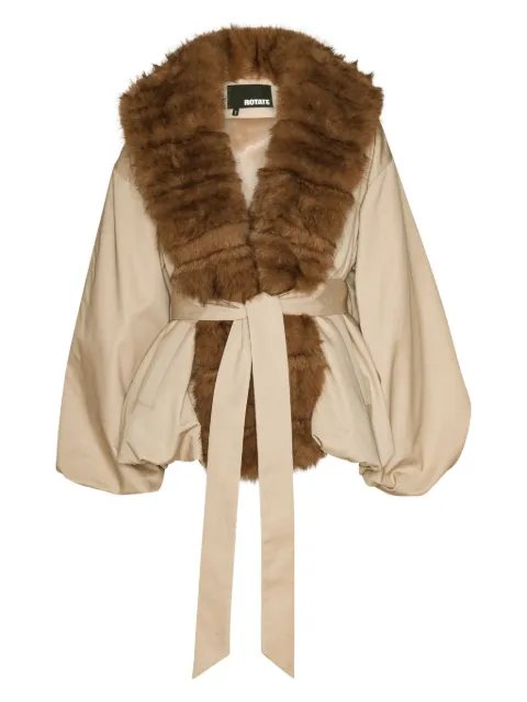 ROTATE BIRGER CHRISTENSEN trimmed-collar belted jacket