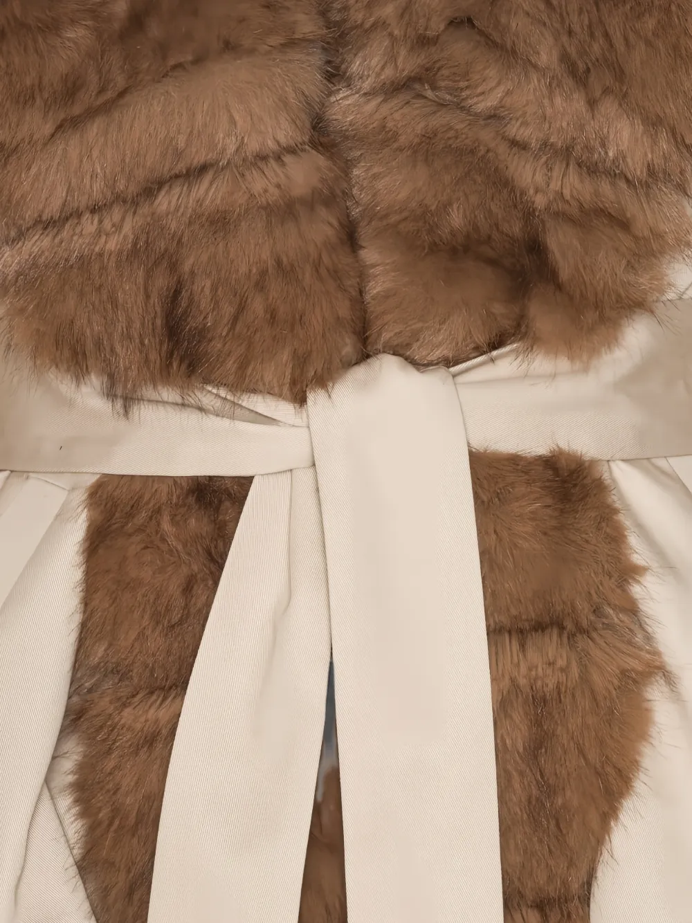 ROTATE BIRGER CHRISTENSEN Jack van imitatiebont kraag Beige