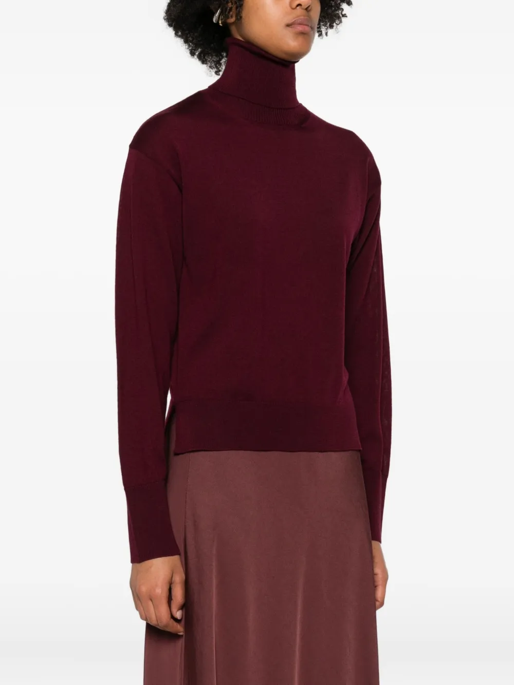 Daniele Fiesoli Turtleneck Sweater In Burgundy