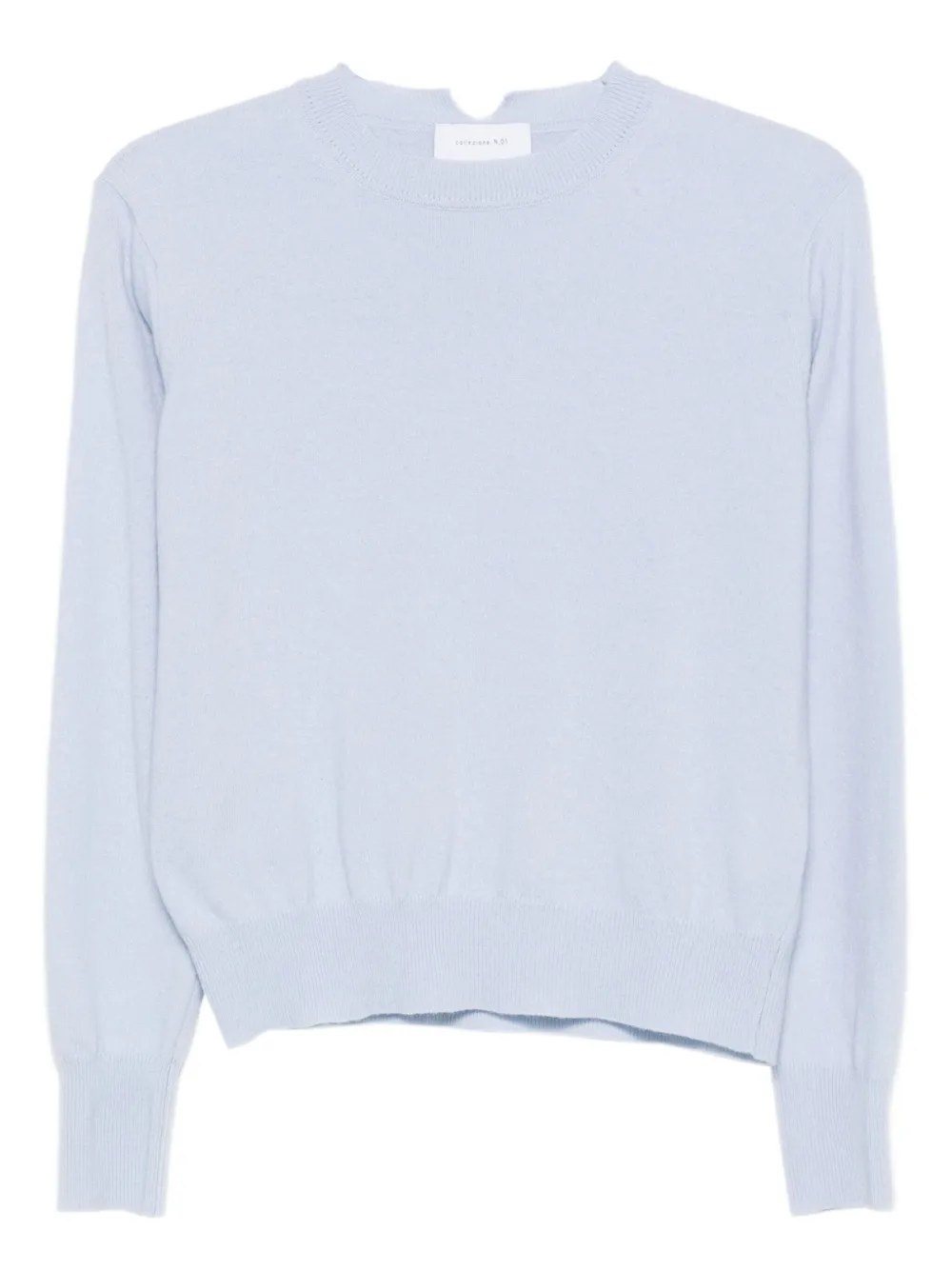 Daniele Fiesoli Round-neck Merino-cashmere-blend Sweater In Blue