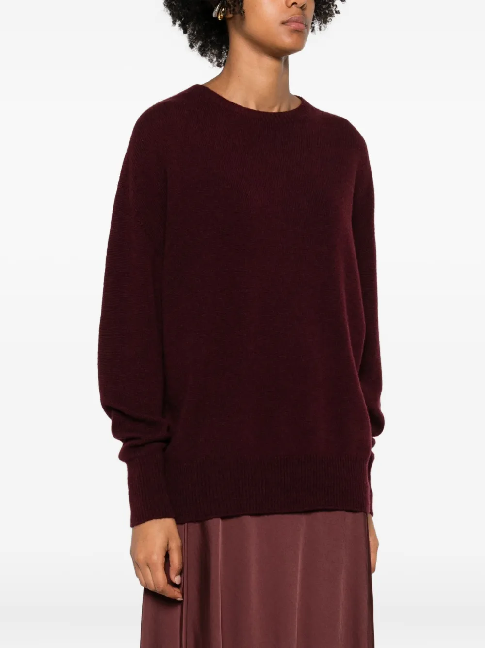 Daniele Fiesoli Merino-cashmere-blend Crew-neck Sweater In Red