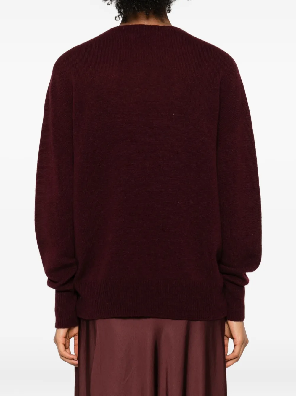 Daniele Fiesoli Merino-cashmere-blend Crew-neck Sweater In Red