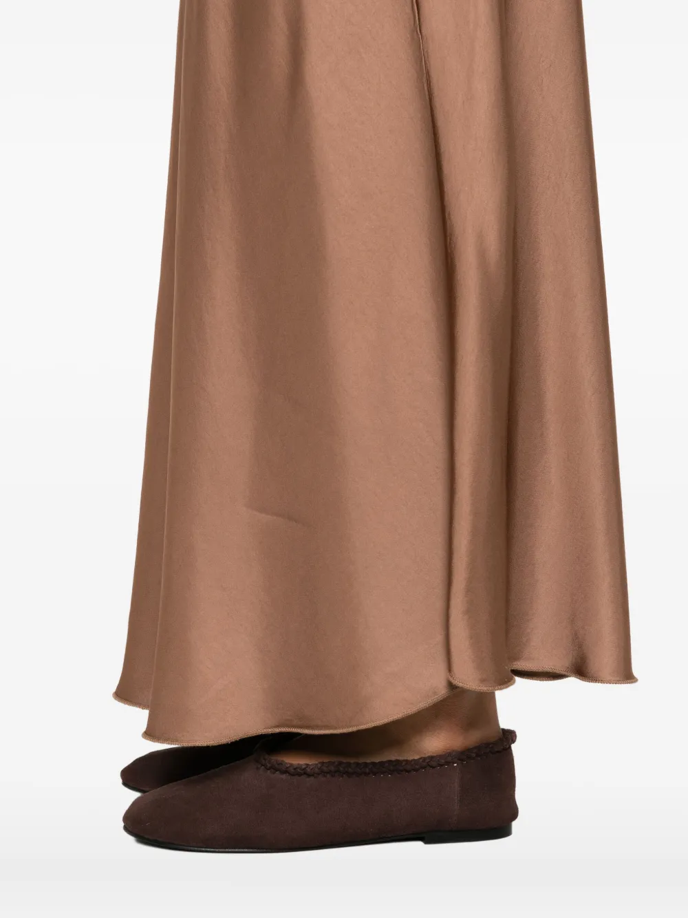 Daniele Fiesoli Satin Skirt In Brown