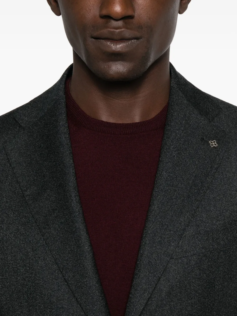 Tagliatore Wollen pak met enkele rij knopen Grijs