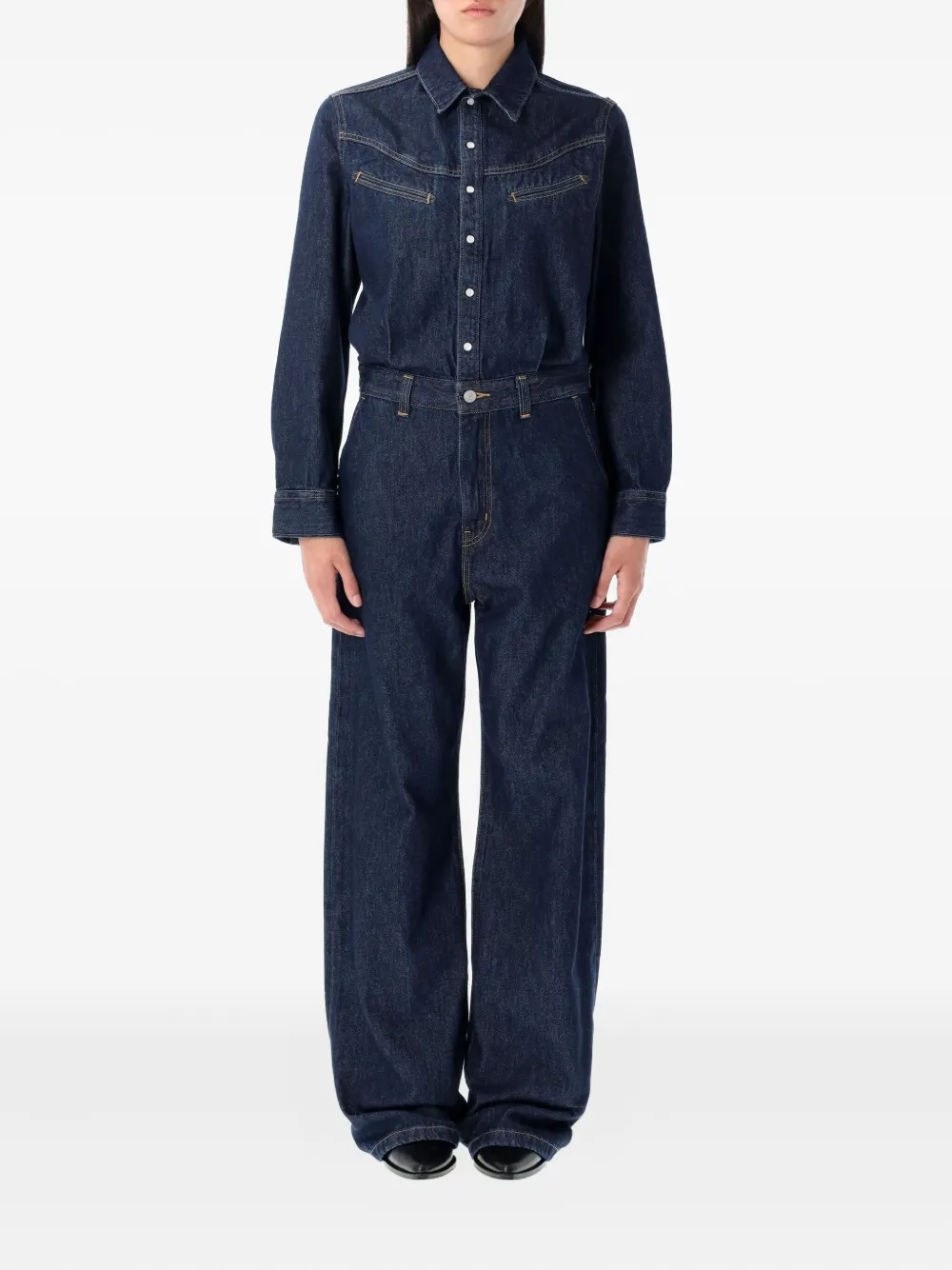 Levi's Rinoa Wide-leg Denim Jumpsuit In Blue