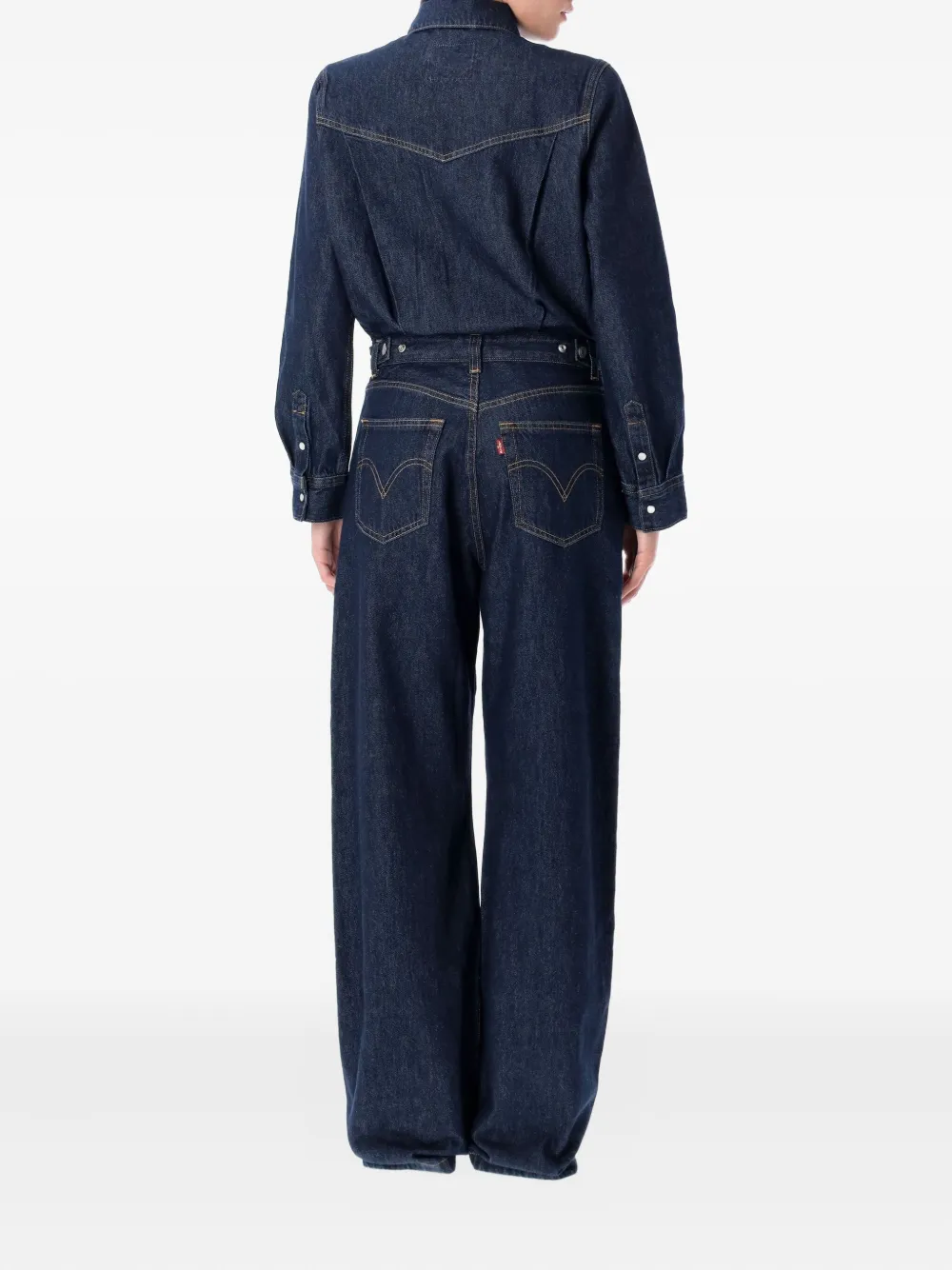 Levi's Rinoa Wide-leg Denim Jumpsuit In Blue