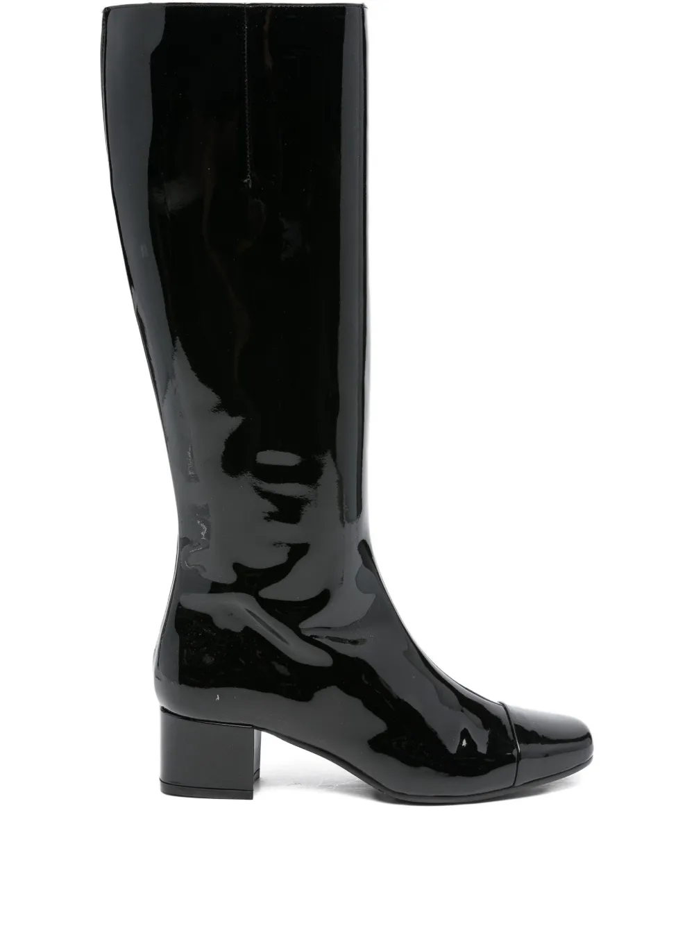 Carel Paris 50mm leather square-toe boots Zwart