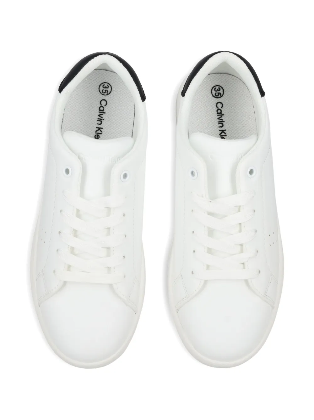 Calvin Klein Logo-print Sneakers In White
