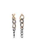hum 18K yellow gold Interlace diamond earrings