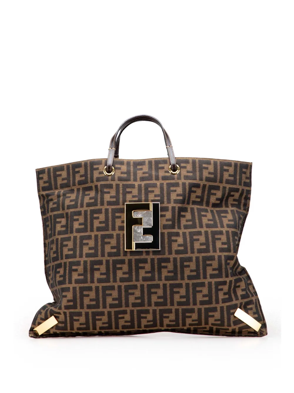 Fendi Pre-Owned 20th Century ズッカ キャンバス ハンドバッグ - ブラウン Fendi Pre-Owned 20th Century ズッカ キャンバス ハンドバッグ - ブラウン