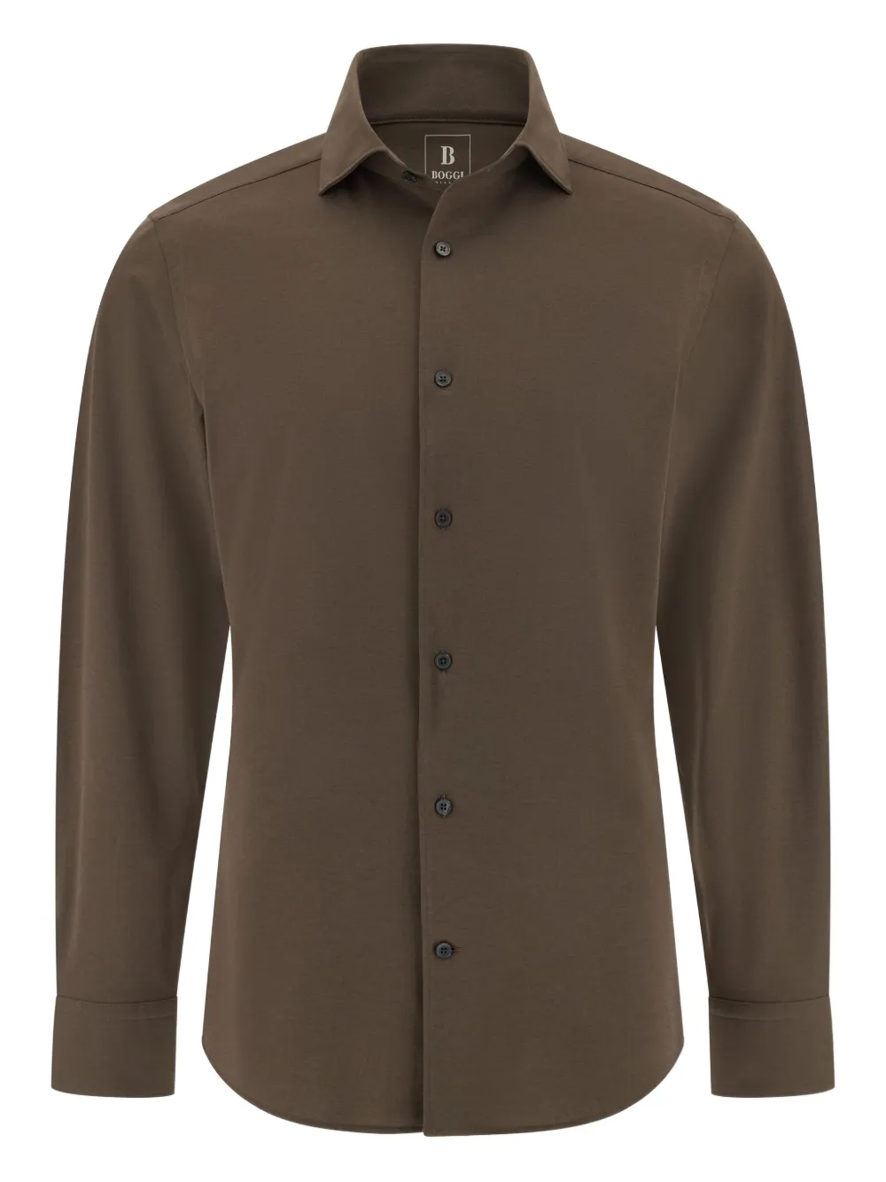 Boggi Milano Overhemd met lange mouwen Bruin